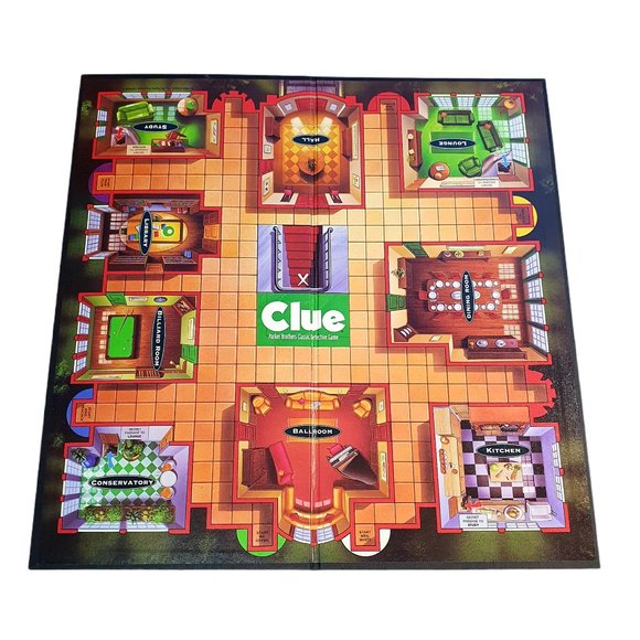 Vintage 1998 CLUE Board Game Parker Brothers Replacement Board ONLY - Picture 4 of 7